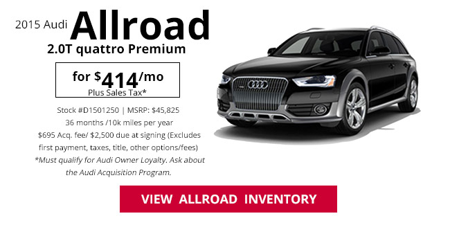 2015 Audi Allroad 2.0T Quattro Premium for $414/mo*