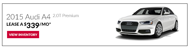 2015 Audi A4 2.0T Premium Lease for $339/mo*