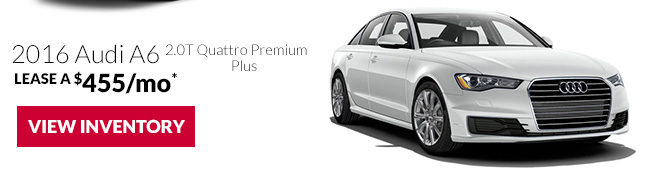 Lease a 2016 Audi A6 2.0T Quattro Premium Plus for on ly $455/mo