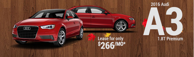Lease a 2016 Audi A3 1.8T Premium for only $266/mo*