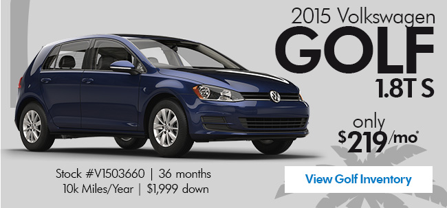 2015 Volkswagen Golf 1.8T S for Only $219/MO*