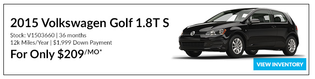2015 Volkswagen Golf 1.8T S For Only $209/MO*