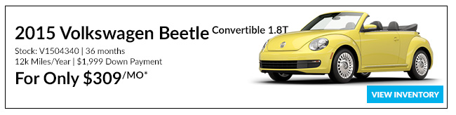 2015 Volkswagen Beetle Convertible 1.8T For Only $309/MO*