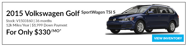 2015 Volkswagen Golf SportWagen TSI S For Only $330/MO*