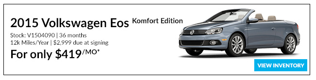 2015 Volkswagen Eos Komfort Edition For only $419/MO*