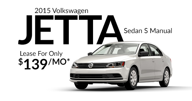 2015 Volkswagen Jetta S Manual Lease for $139/mo*