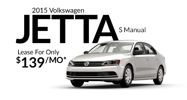 Lease a 2015 Jetta S Manual for only $139/mo*