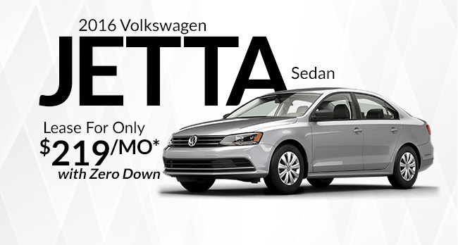 Lease a 2016 Jetta Sedan 1.4T S for only $219/mo* with Zero Down