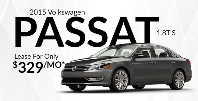 Lease 2015 Passat 1.8T S for only $329/mo*with Zero Down