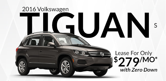 Lease a 2016 Tiguan S for only $279/mo* with Zero Down