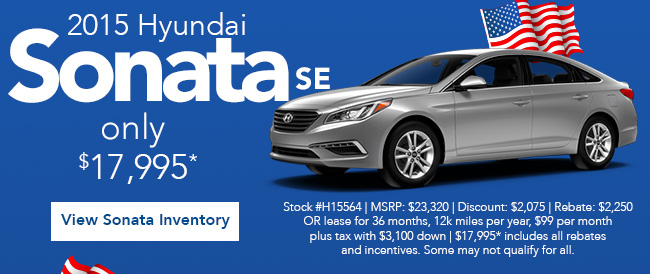 2015 Hyundai Sonata lease specials