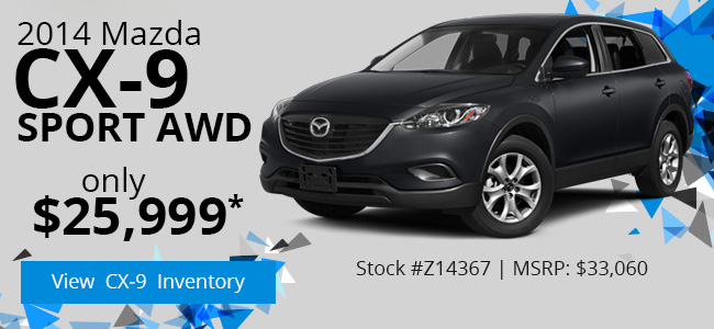 2014 Mazda CX-9 Sport AWD only $25,999*