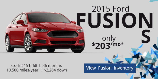 2015 Ford Fusion S only $203/mo*