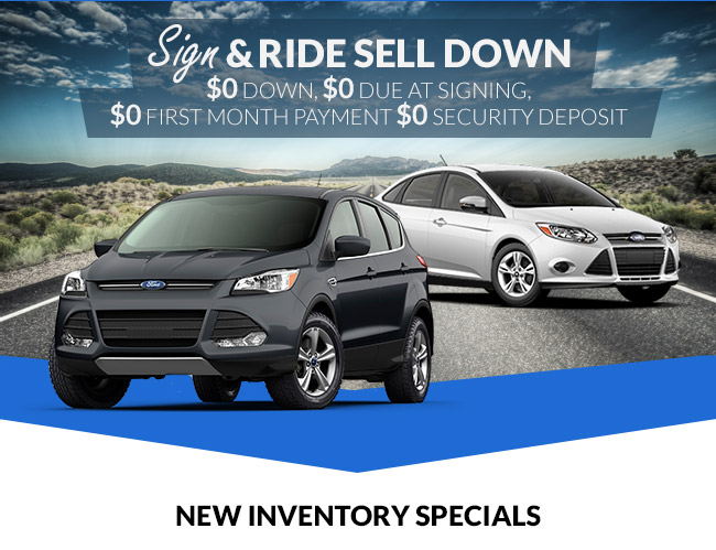 Sign and Ride Sell Down Zero Down, Zero Due at Signing, Zero First Month Payment