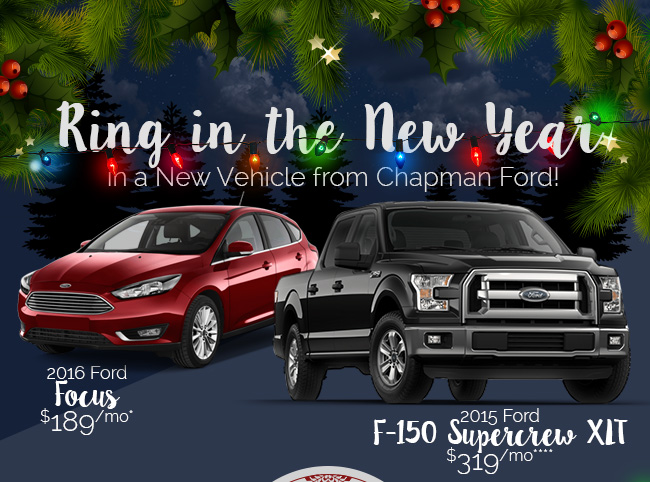 Ring in the New Year in a New Vehicle from Chapman Ford!