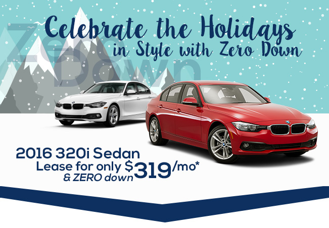 Celebrate the Holidays in Style with Zero Down | Lease a 2016 320i Sedan for only $319/mo* and ZERO down