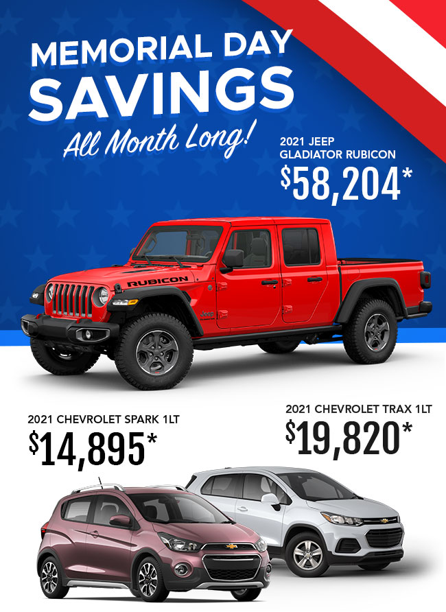 Memorial Day Savings All Month Long! 