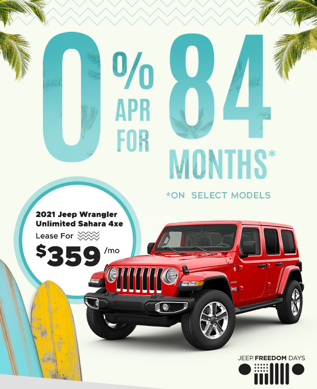 0% APR for 84 Months on select models