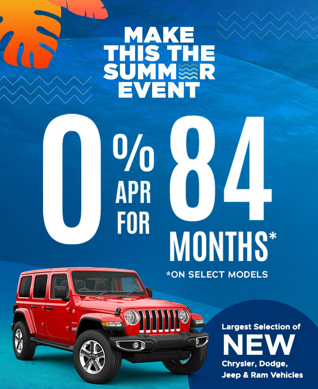 0% APR for 84 Months*