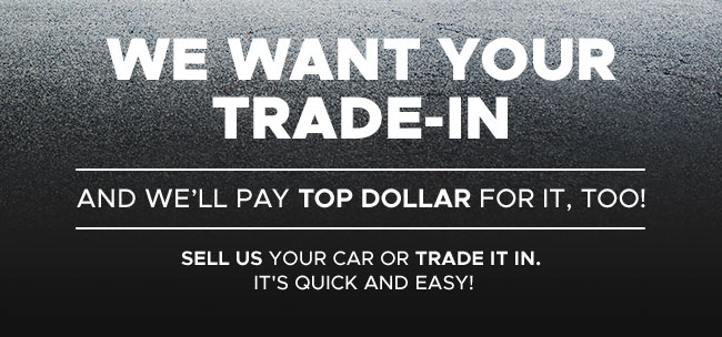 WE WANT YOUR TRADE-IN