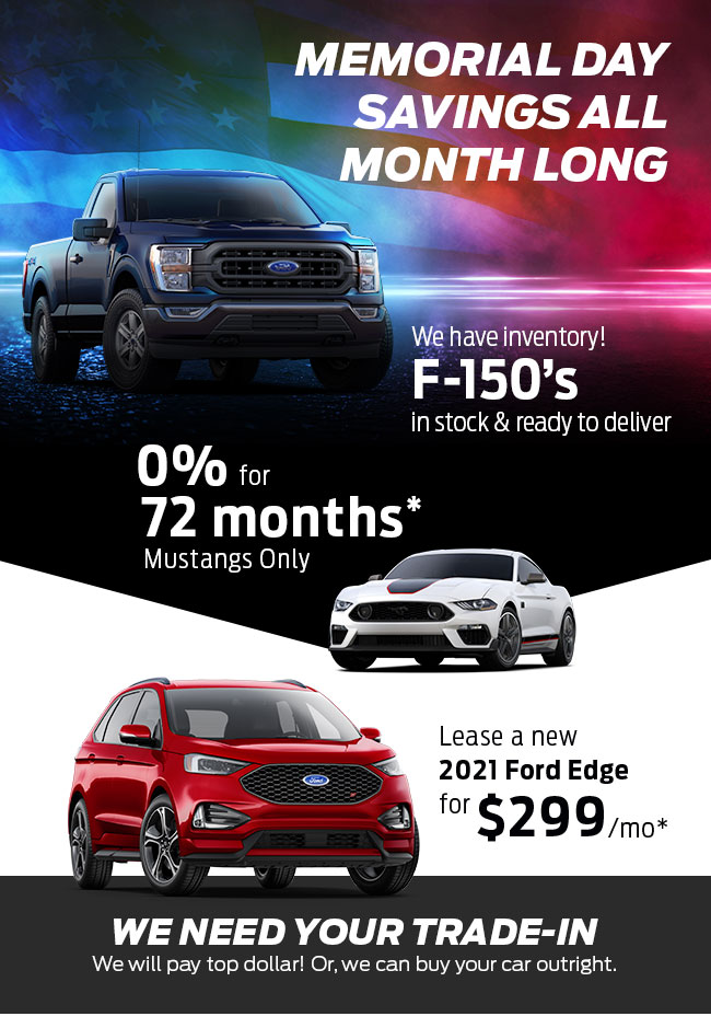 Memorial Day Savings All Month Long