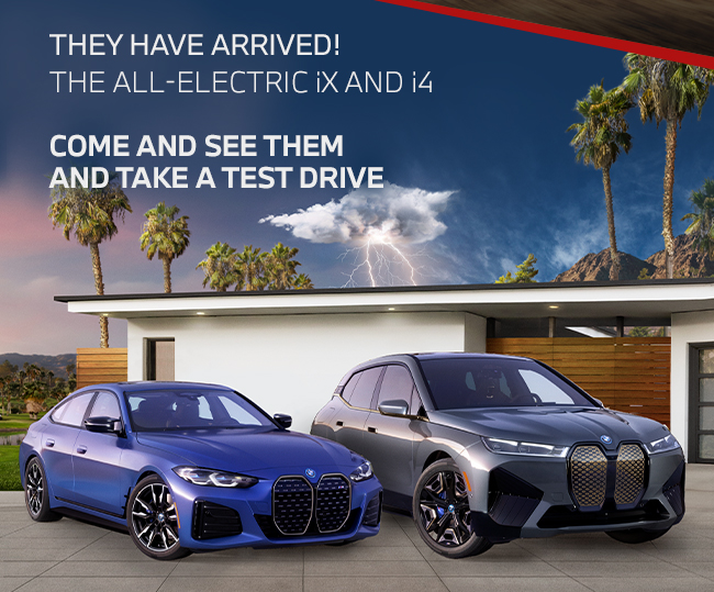They have arrived! The All-Electric iX and i4 Come and see them and take them for a test drive