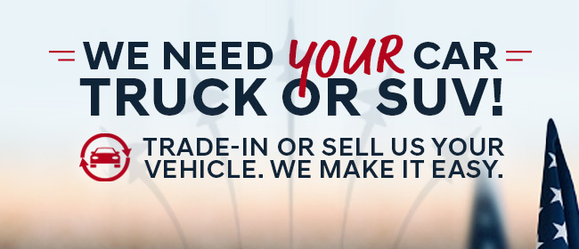 WE NEED YOUR CAR, TRUCK OR SUV!