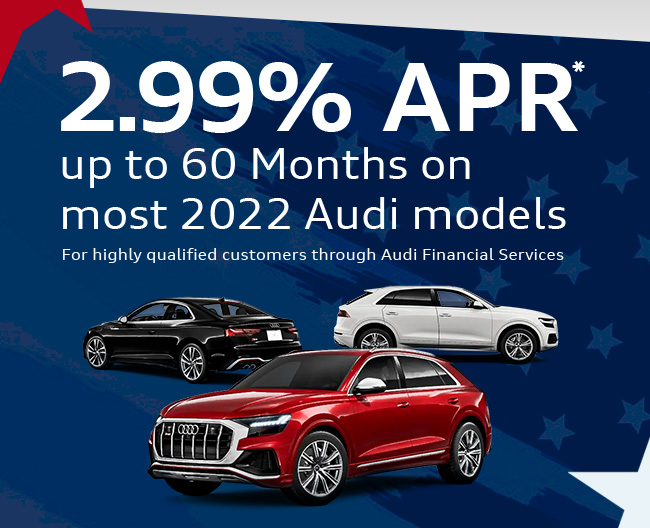 2.99% on select 2022 Audi models