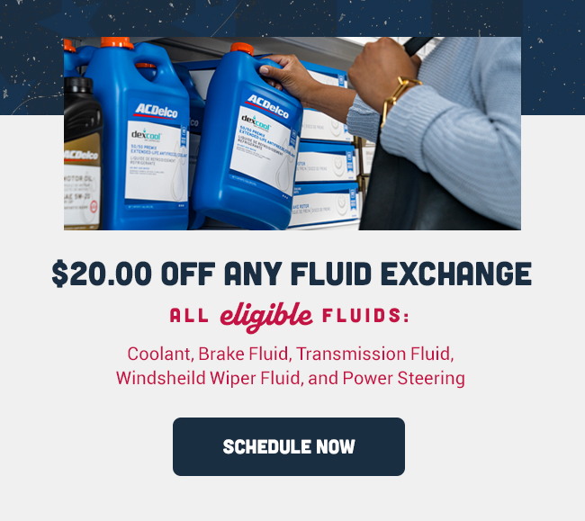 $20.00 OFF Any Fluid Exchange