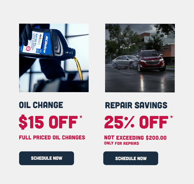 Oil Change & Repair Savings