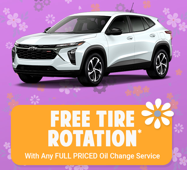 Free Tire Rotation with any Full priced oil change service