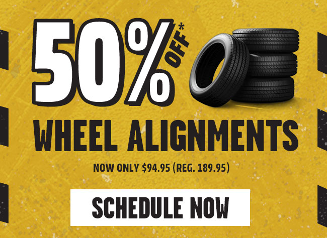 50% OFF Wheel Alignments