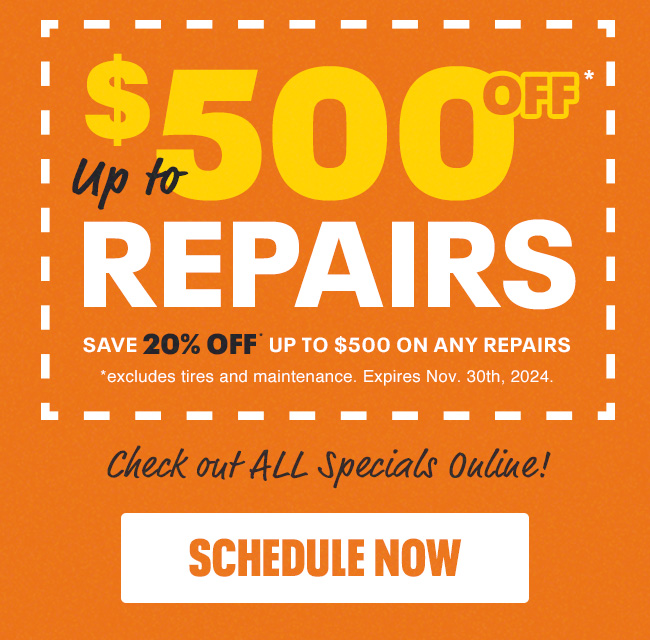 up to $500 OFF Repairs, Save 20% OFF up to $500 on any repairs
