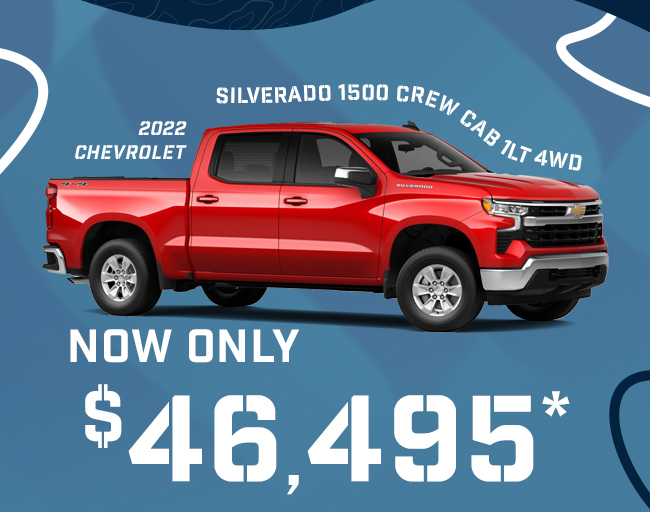 2022 Chevy Silverado 1500 Crew Cab 1LT 4WD Now Only $46,495