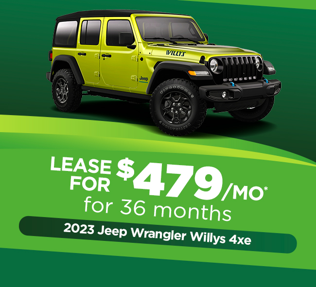 Jeep Wrangler Willys 4xe Lease Special