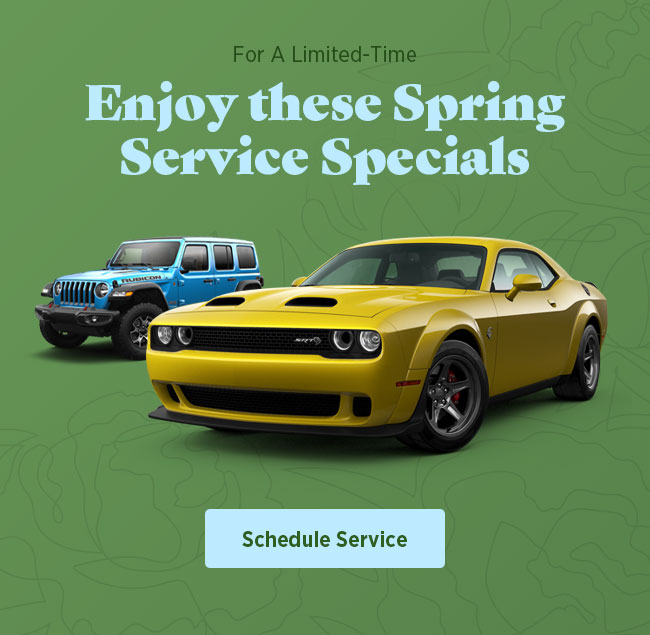 Enjoy these Spring Service Savings