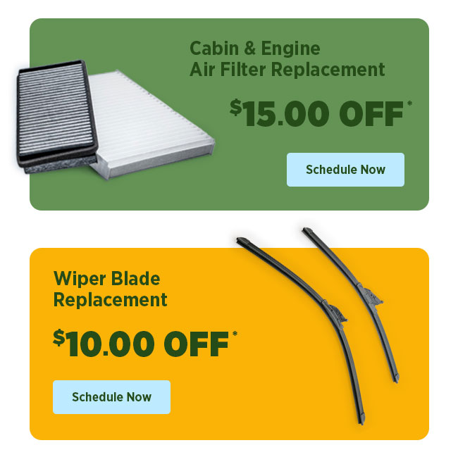 Cabin and Engine Aire Filter Replacement and Wiper Blade Replacement