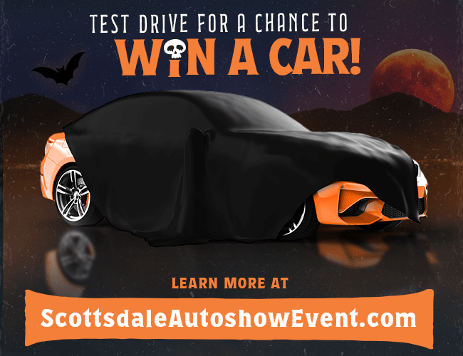 Test Drive for a chance to Win A Car! Learn more at scottsdaleautoshowevent.com