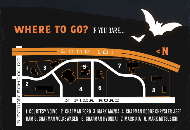 Where to Go? If you dare... scottsdale autoshow overview map