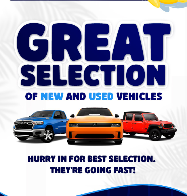 Great Selection of Vehicles