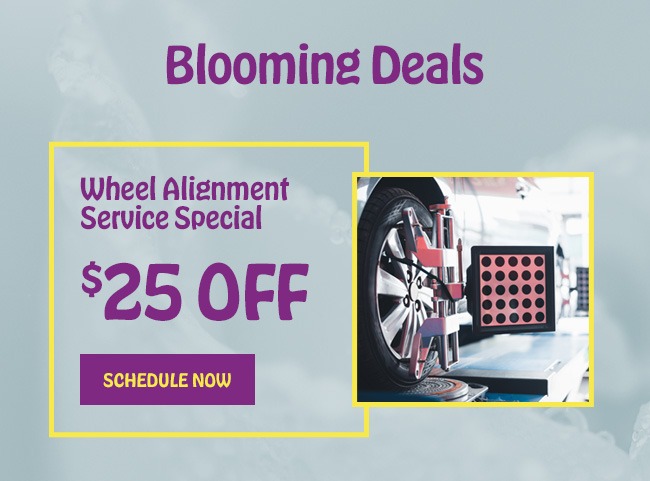 Blooming Deals, Wheel Alignment $25 OFF