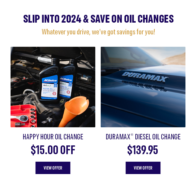 Slip into 2024 & Save on Oil Changes