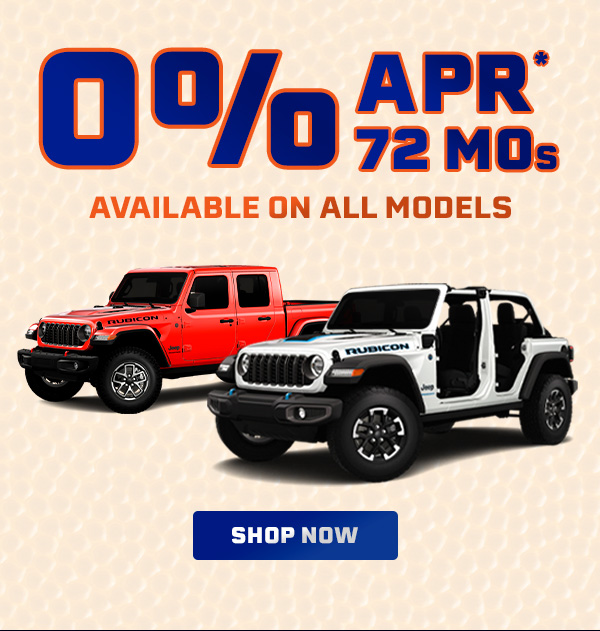 0% APR On All models