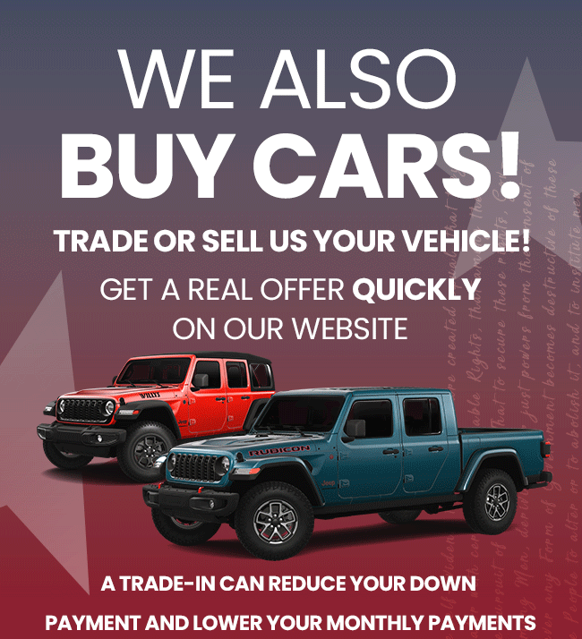 We Also Buy Cars! 