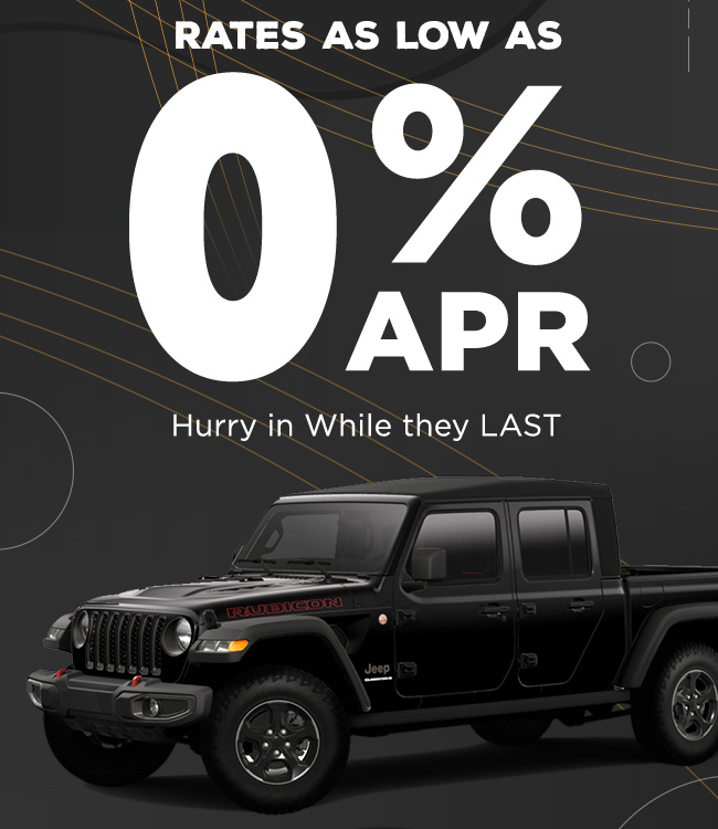 RATES AS LOW AS 0% APR