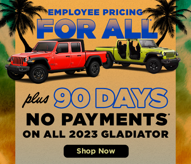 Employee Pricing for All plus $6,453 Below MSPR 2023 Gladiator Rubicon