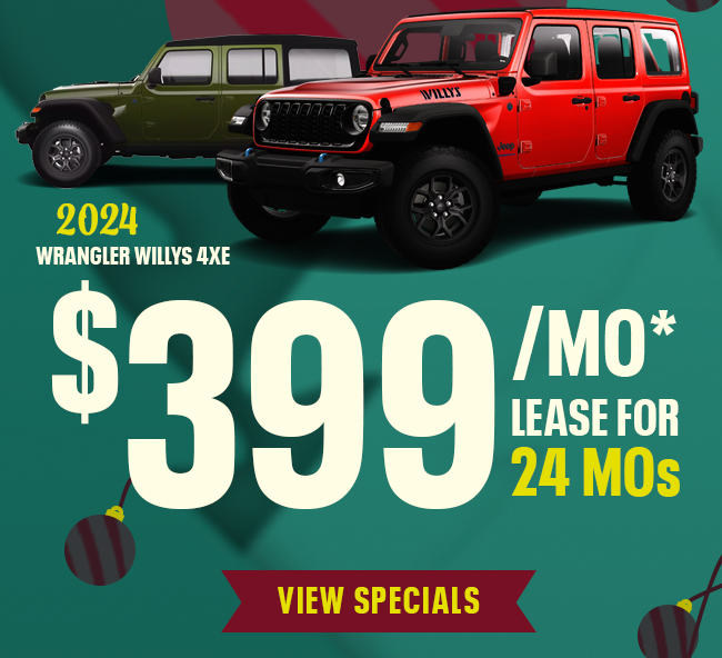 Wrangler Willys 4XE Lease $399/mo for 24 mos 