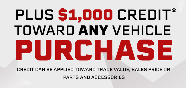 $1,000 CREDIT*