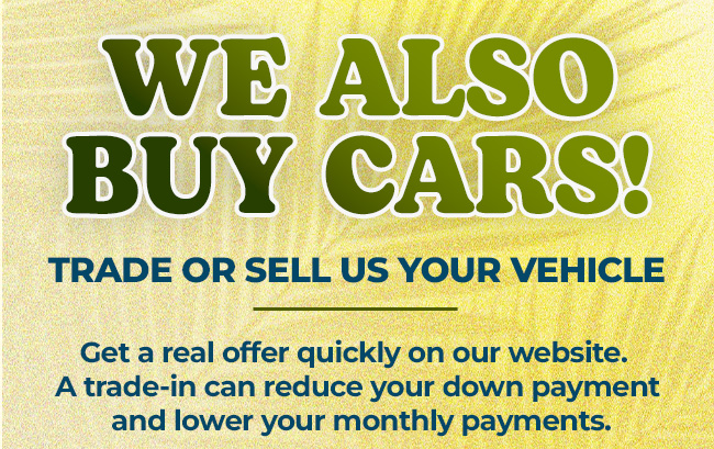 We also buy cars!