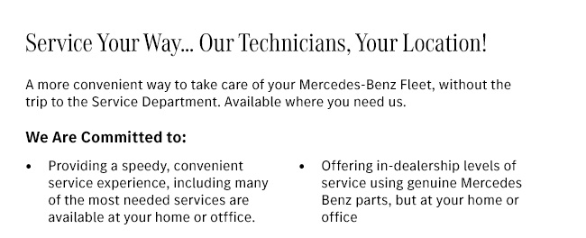 Service Your Way...